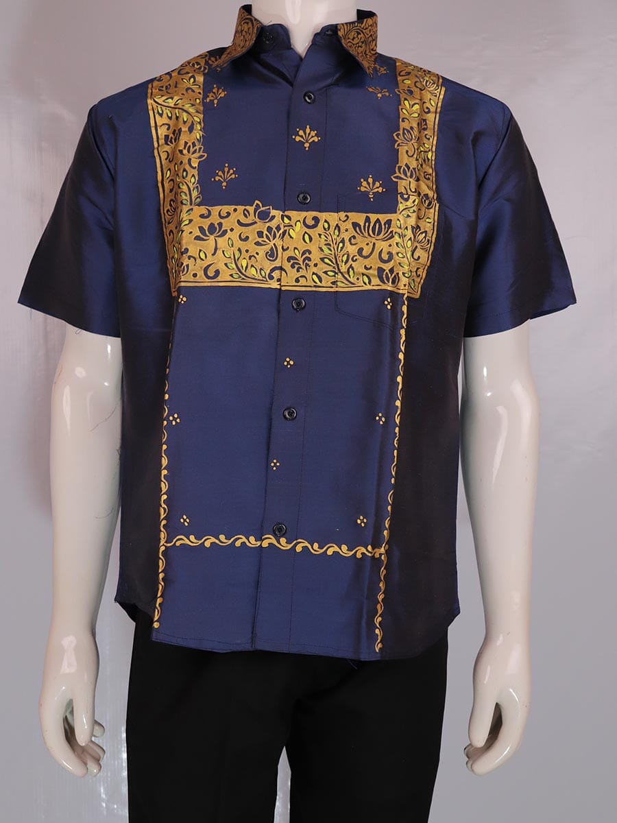 Handwoven Silk Shirt Handloom Shirt & Kurta_Men Priyadarshini Handloom 