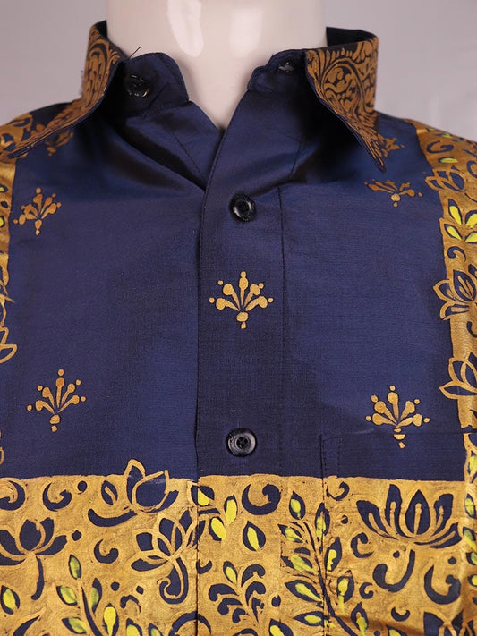 Handwoven Silk Shirt Handloom Shirt & Kurta_Men Priyadarshini Handloom 