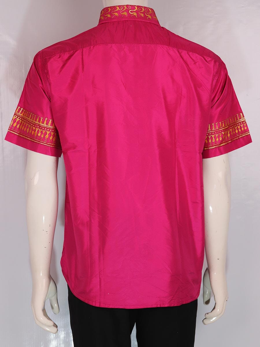 Handwoven Silk Shirt Handloom Shirt & Kurta_Men Priyadarshini Handloom 