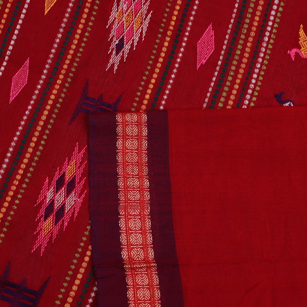 Handloom Bomkai Cotton Ikat Saree Handloom Saree_Cotton Priyadarshini Handloom 