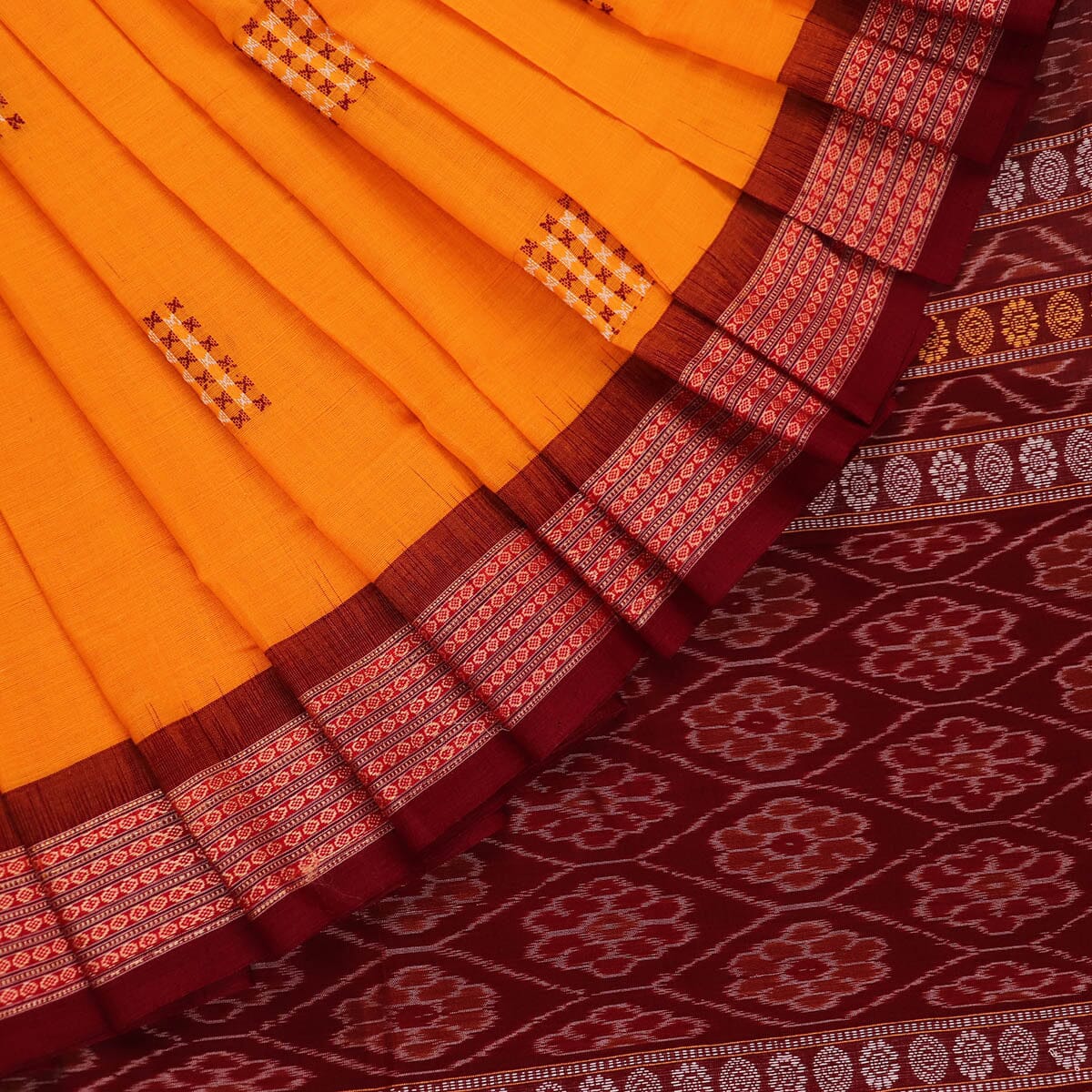 Handloom Bomkai Cotton Ikat Saree 177