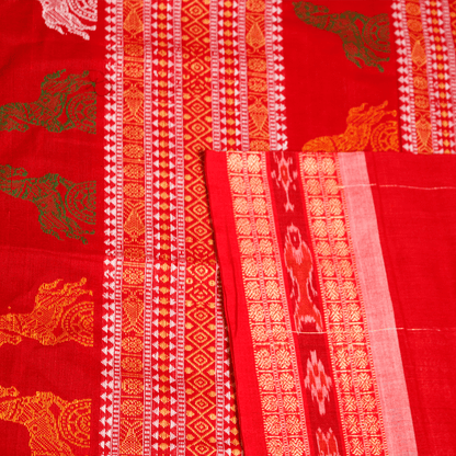 Handloom Bomkai Cotton Ikkat Saree Handloom Saree_Cotton Priyadarshini Handloom 