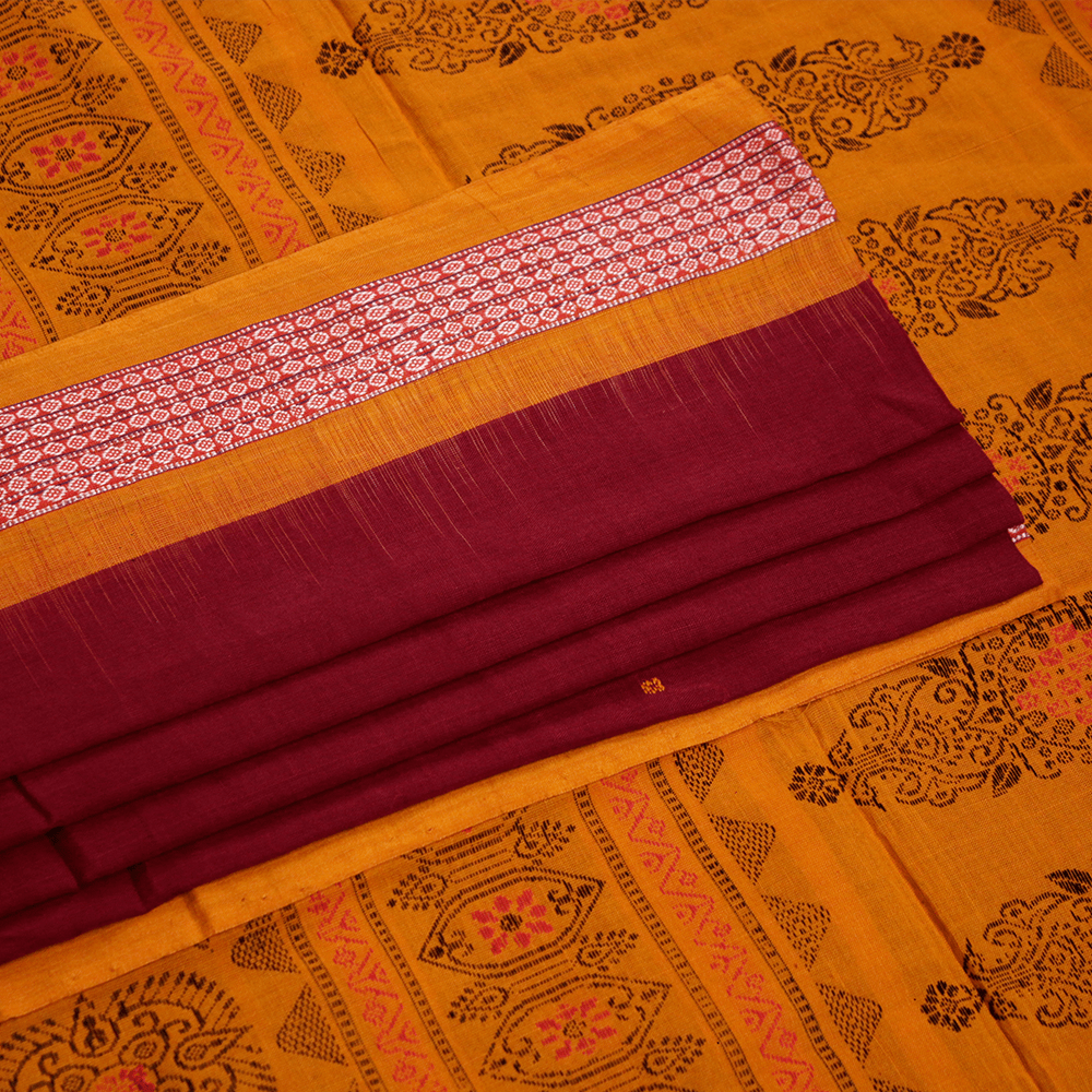 Handloom Bomkai Cotton Ikkat Saree Handloom Saree_Cotton Priyadarshini Handloom 