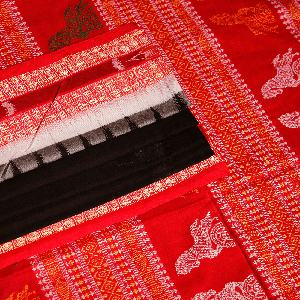 Handloom Bomkai Cotton Ikkat Saree Handloom Saree_Cotton Priyadarshini Handloom 