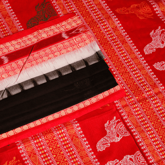 Handloom Bomkai Cotton Ikkat Saree Handloom Saree_Cotton Priyadarshini Handloom 