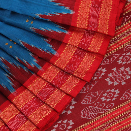 ହ୍ୟାଣ୍ଡଲୁମ୍ ଖଣ୍ଡୁଆ ସିଲ୍କ ଇକାଟ ସାରୀ |
