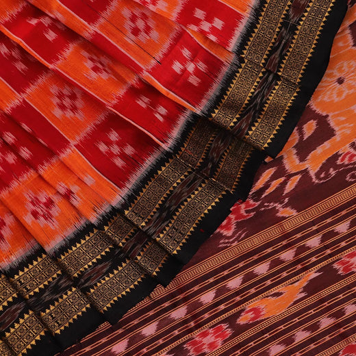 ହ୍ୟାଣ୍ଡଲୁମ୍ ଖଣ୍ଡୁଆ ସିଲ୍କ ଇକାଟ ସାରୀ |