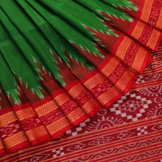 ହ୍ୟାଣ୍ଡଲୁମ୍ ଖଣ୍ଡୁଆ ସିଲ୍କ ଇକାଟ ସାରୀ |