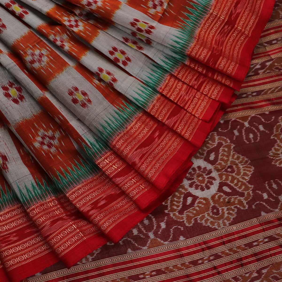 Handloom Khandua Silk Ikat Saree Handloom Saree_Khandua Silk Priyadarshini Handloom 