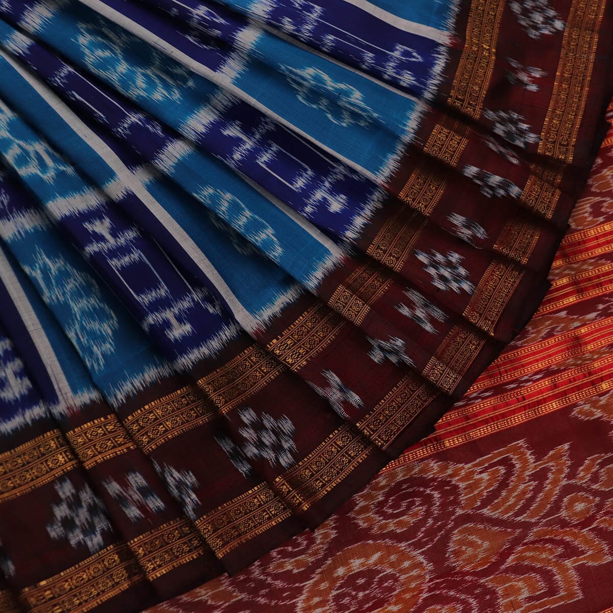 Pasapalli Border Single Buti Khandua Silk Saree - Utkalika Odisha