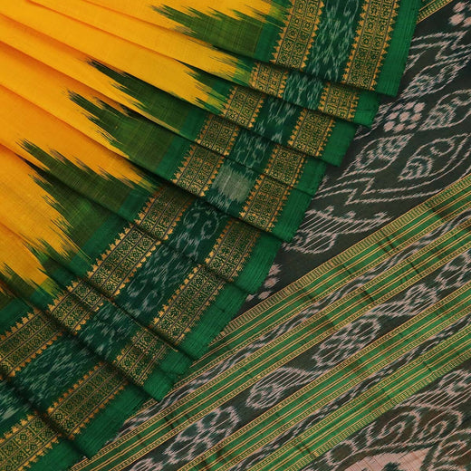 ହ୍ୟାଣ୍ଡଲୁମ୍ ଖଣ୍ଡୁଆ ସିଲ୍କ ଇକାଟ ସାରୀ |