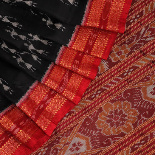 ହ୍ୟାଣ୍ଡଲୁମ୍ ଖଣ୍ଡୁଆ ସିଲ୍କ ଇକାଟ ସାରୀ |