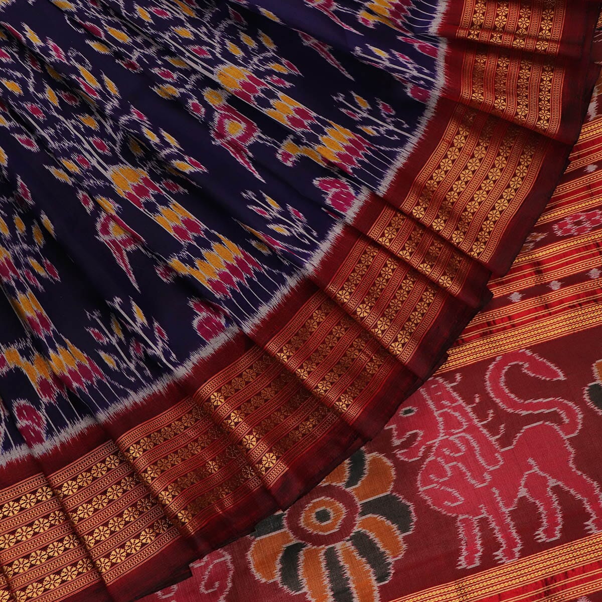 Handloom Khandua Silk Ikat Saree Handloom Saree_Khandua Silk Priyadarshini Handloom 