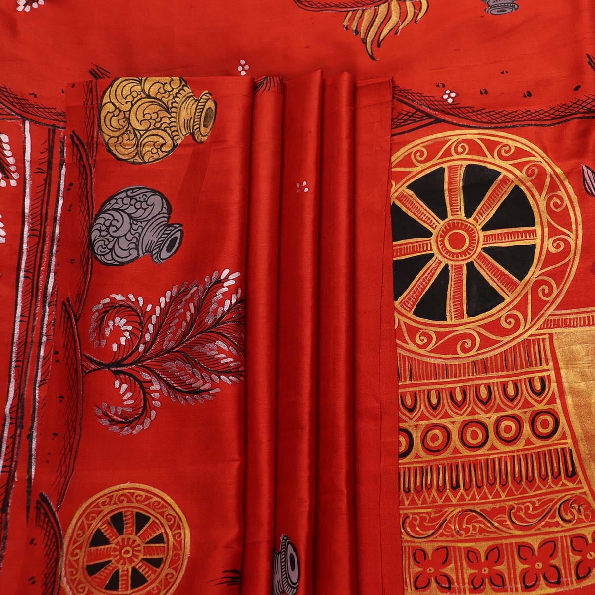 Handloom Patachitra Silk Saree Handloom Saree_Pattachitra silk Priyadarshini Handloom 