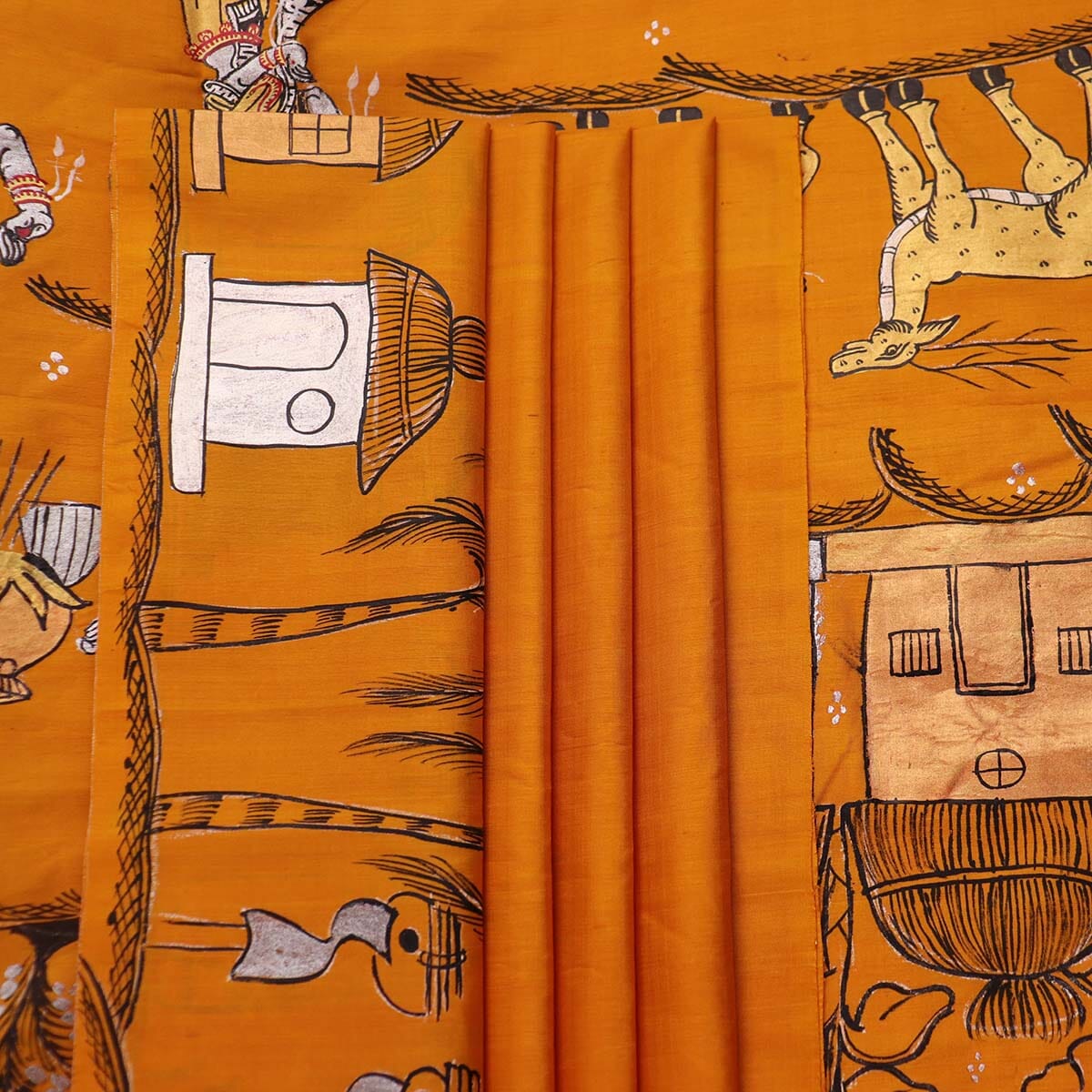 Handloom Patachitra Silk Saree Handloom Saree_Pattachitra silk Priyadarshini Handloom 