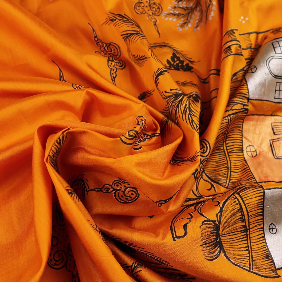 Handloom Patachitra Silk Saree Handloom Saree_Pattachitra silk Priyadarshini Handloom 