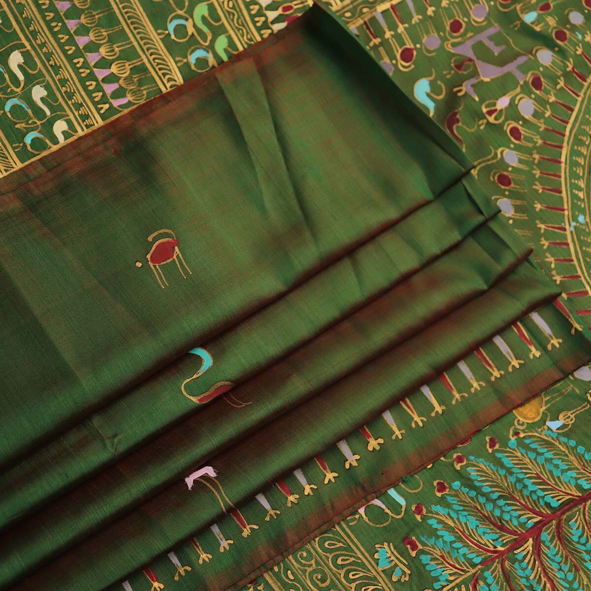 Handloom Patachitra Silk Saree Handloom Saree_Pattachitra silk Priyadarshini Handloom 