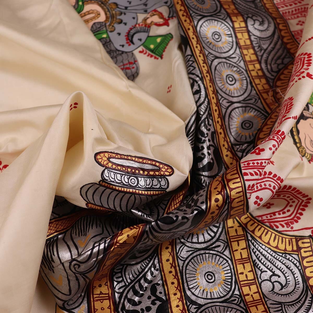 Handloom Patachitra Silk Saree Handloom Saree_Pattachitra silk Priyadarshini Handloom 