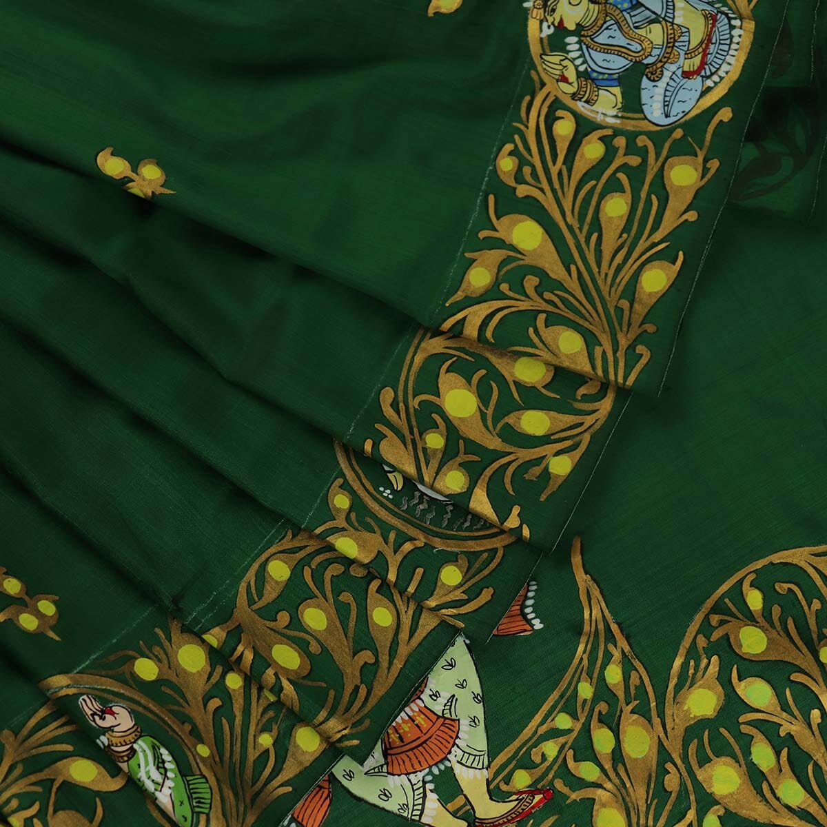 Handloom Patachitra Silk Saree Handloom Saree_Pattachitra silk Priyadarshini Handloom 