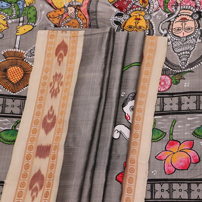 Handloom Patachitra Silk Saree Handloom Saree_Pattachitra silk Priyadarshini Handloom 