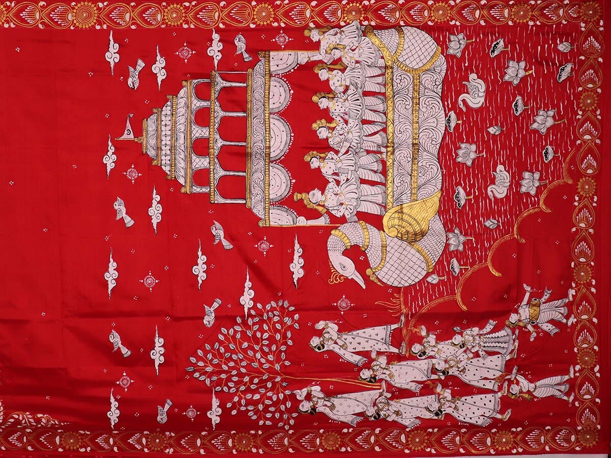 Handloom Patachitra Silk Saree Handloom Saree_Pattachitra silk Priyadarshini Handloom 