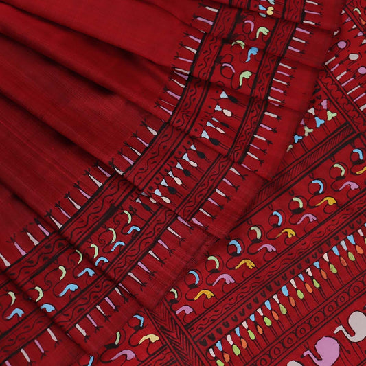 Handloom Patachitra Silk Saree Handloom Saree_Pattachitra silk Priyadarshini Handloom 