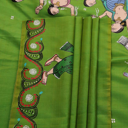 Handloom Patachitra Silk Saree Handloom Saree_Pattachitra silk Priyadarshini Handloom 