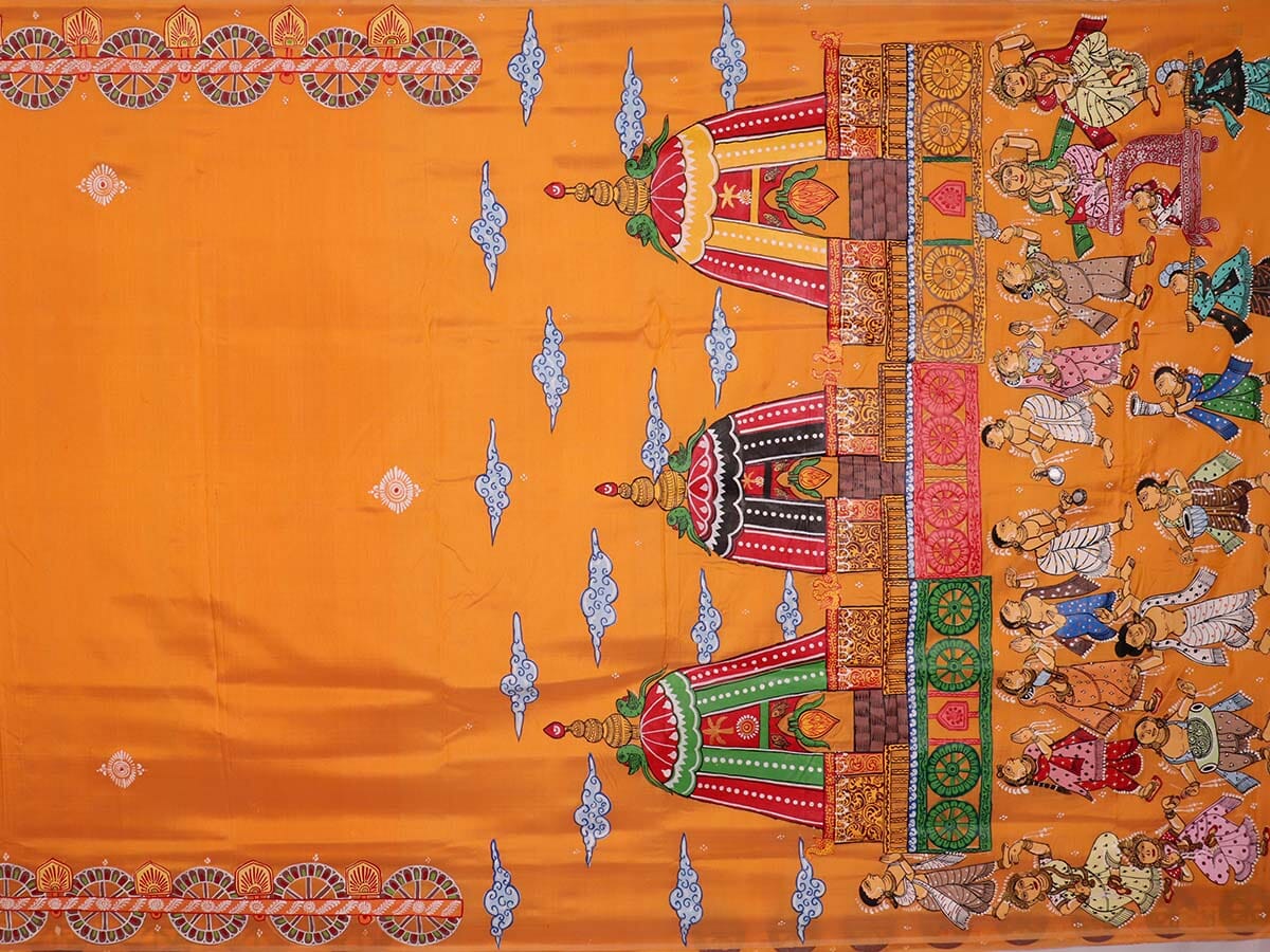 Handloom Patachitra Silk Saree Handloom Saree_Pattachitra silk Priyadarshini Handloom 