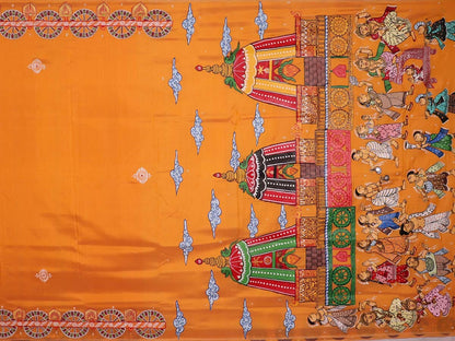 Handloom Patachitra Silk Saree Handloom Saree_Pattachitra silk Priyadarshini Handloom 