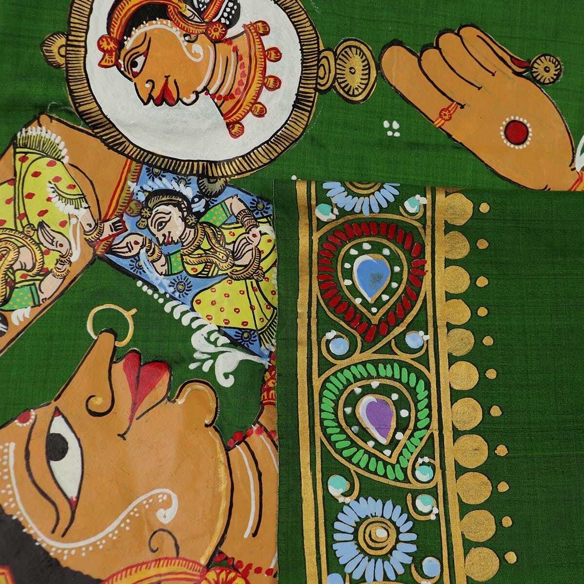 Handloom Patachitra Silk Saree Handloom Saree_Pattachitra silk Priyadarshini Handloom 