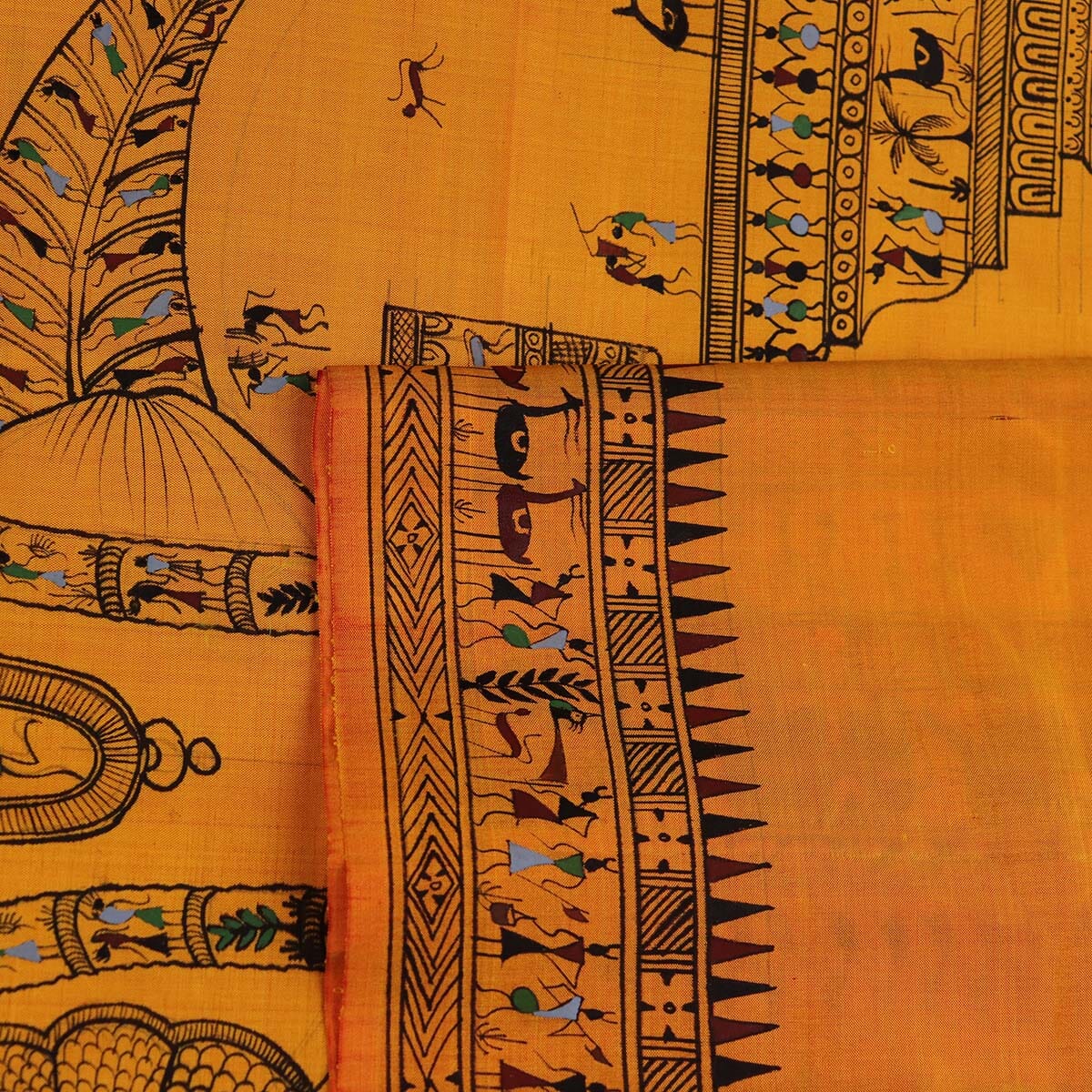 Handloom Patachitra Silk Saree Handloom Saree_Pattachitra silk Priyadarshini Handloom 