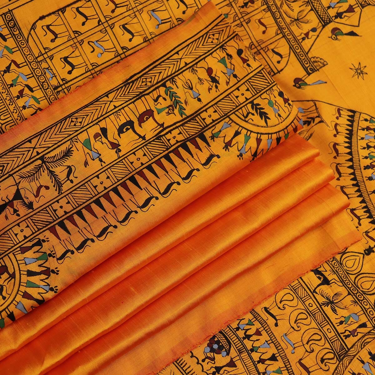 Handloom Patachitra Silk Saree Handloom Saree_Pattachitra silk Priyadarshini Handloom 