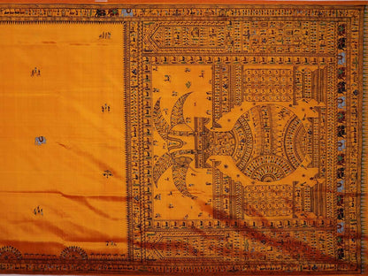 Handloom Patachitra Silk Saree Handloom Saree_Pattachitra silk Priyadarshini Handloom 