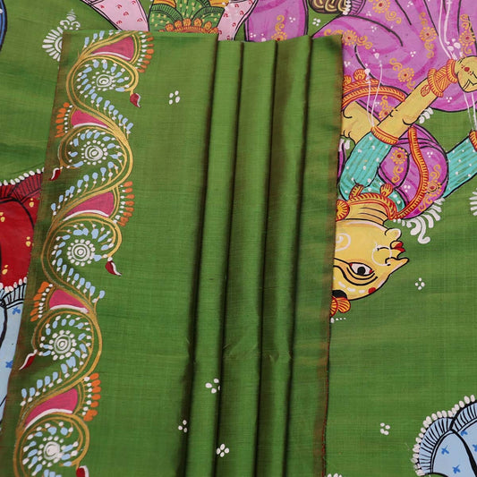 Handloom Patachitra Silk Saree Handloom Saree_Pattachitra silk Priyadarshini Handloom 