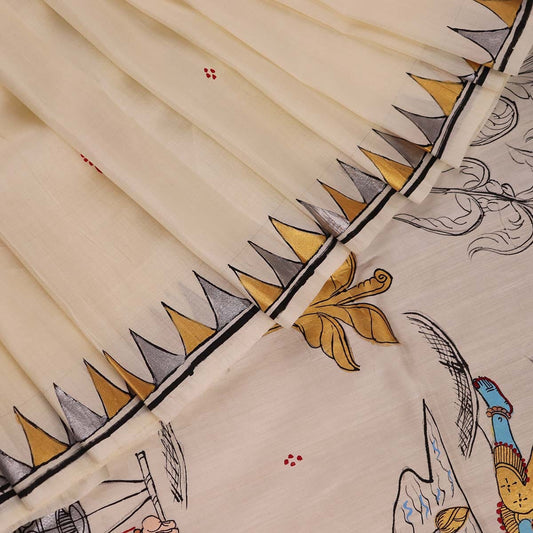 Handloom Patachitra Silk Saree Handloom Saree_Pattachitra silk Priyadarshini Handloom 