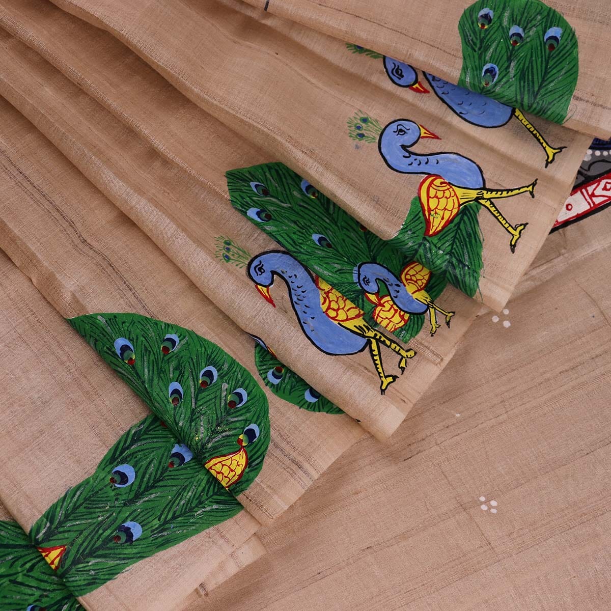 Buy Hand Painted Kerala Cotton Saree Featuring Beautiful Peacock Mural  Indian Traditional Saree Ideal for Gift, Festive, Party Online in India -  Etsy