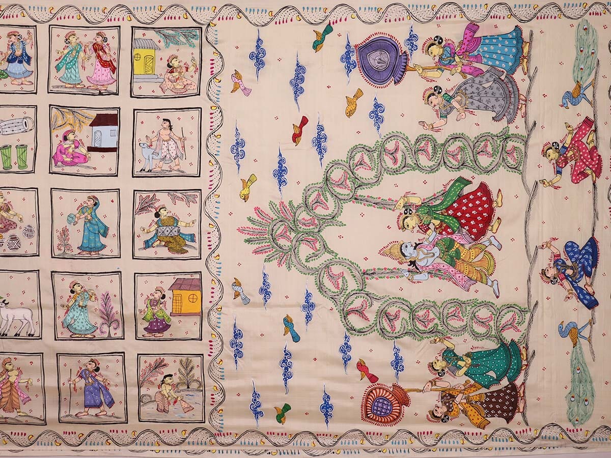 Handloom Patachitra Silk Saree Handloom Saree_Pattachitra silk Priyadarshini Handloom 
