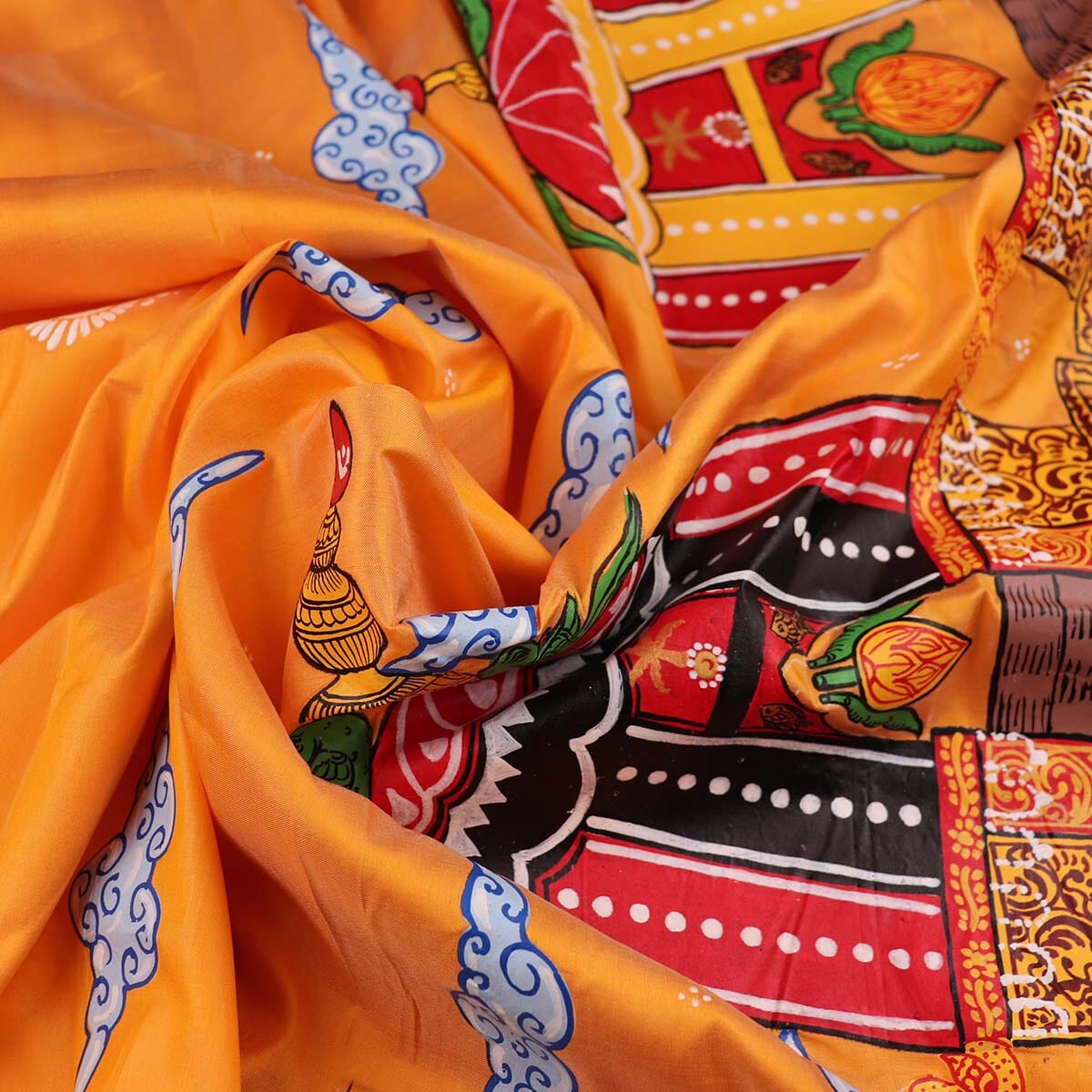 Handloom Patachitra Silk Saree Handloom Saree_Pattachitra silk Priyadarshini Handloom 