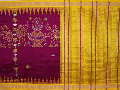 Handloom Patachitra Silk Saree Handloom Saree_Pattachitra silk Priyadarshini Handloom 