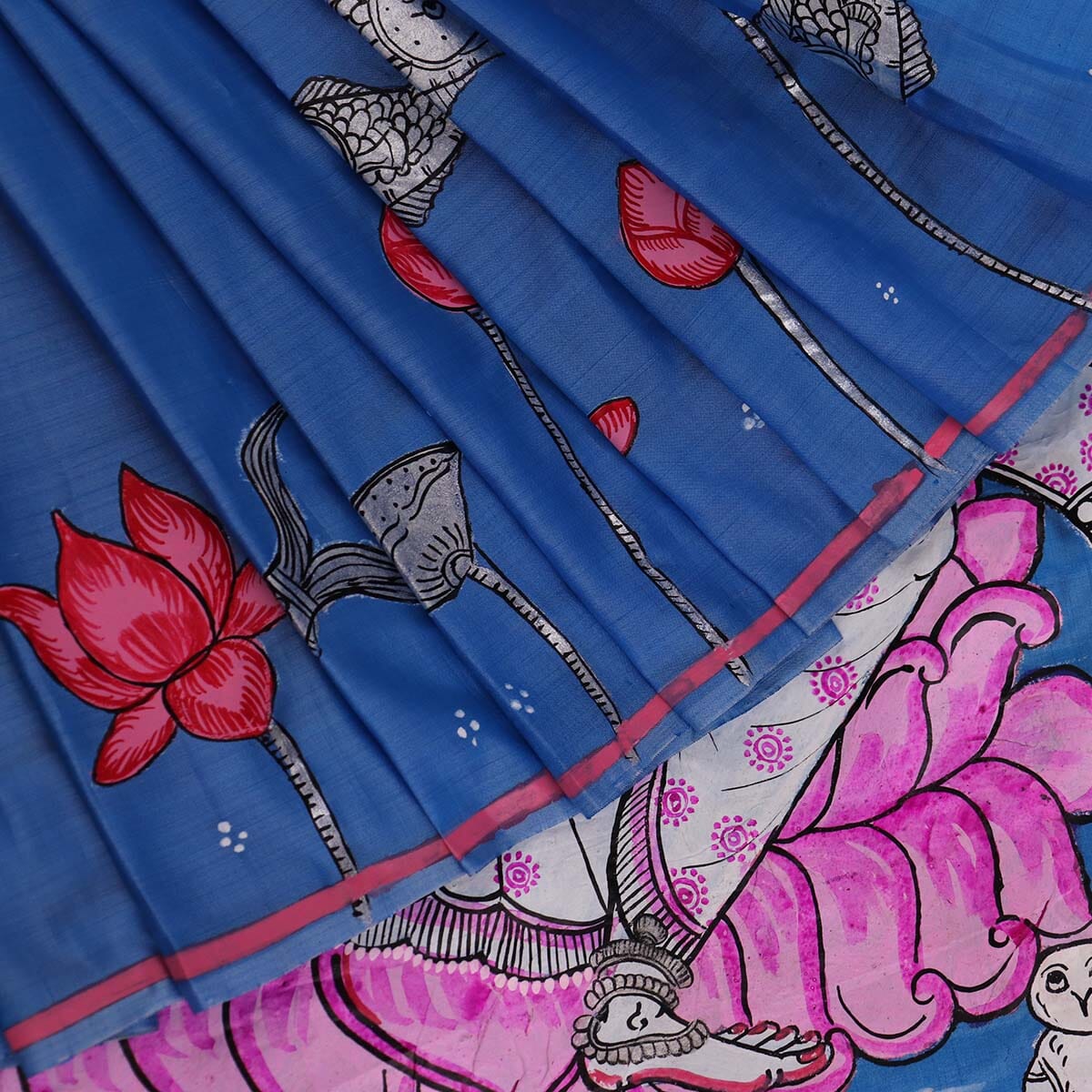 Hand Painted organza saree,clothing, accessories online – Sanjoni