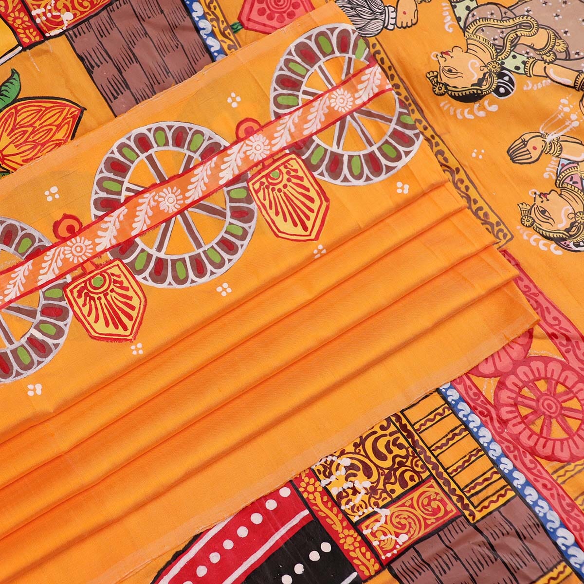 Handloom Patachitra Silk Saree Handloom Saree_Pattachitra silk Priyadarshini Handloom 