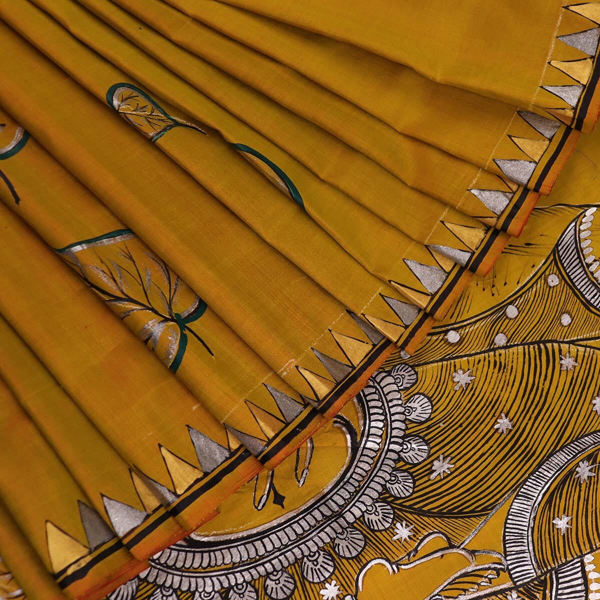 Priyadarshini Handloom - Pattachitra Silk Saree, Handloom Silk Saree, Hand-Painted Saree, Odisha Handloom, Indian Ethnic Wear, Women's Clothing.