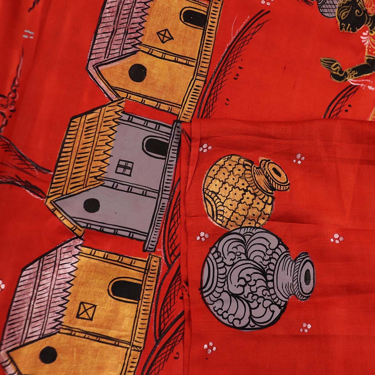 Handloom Patachitra Silk Saree Handloom Saree_Pattachitra silk Priyadarshini Handloom 