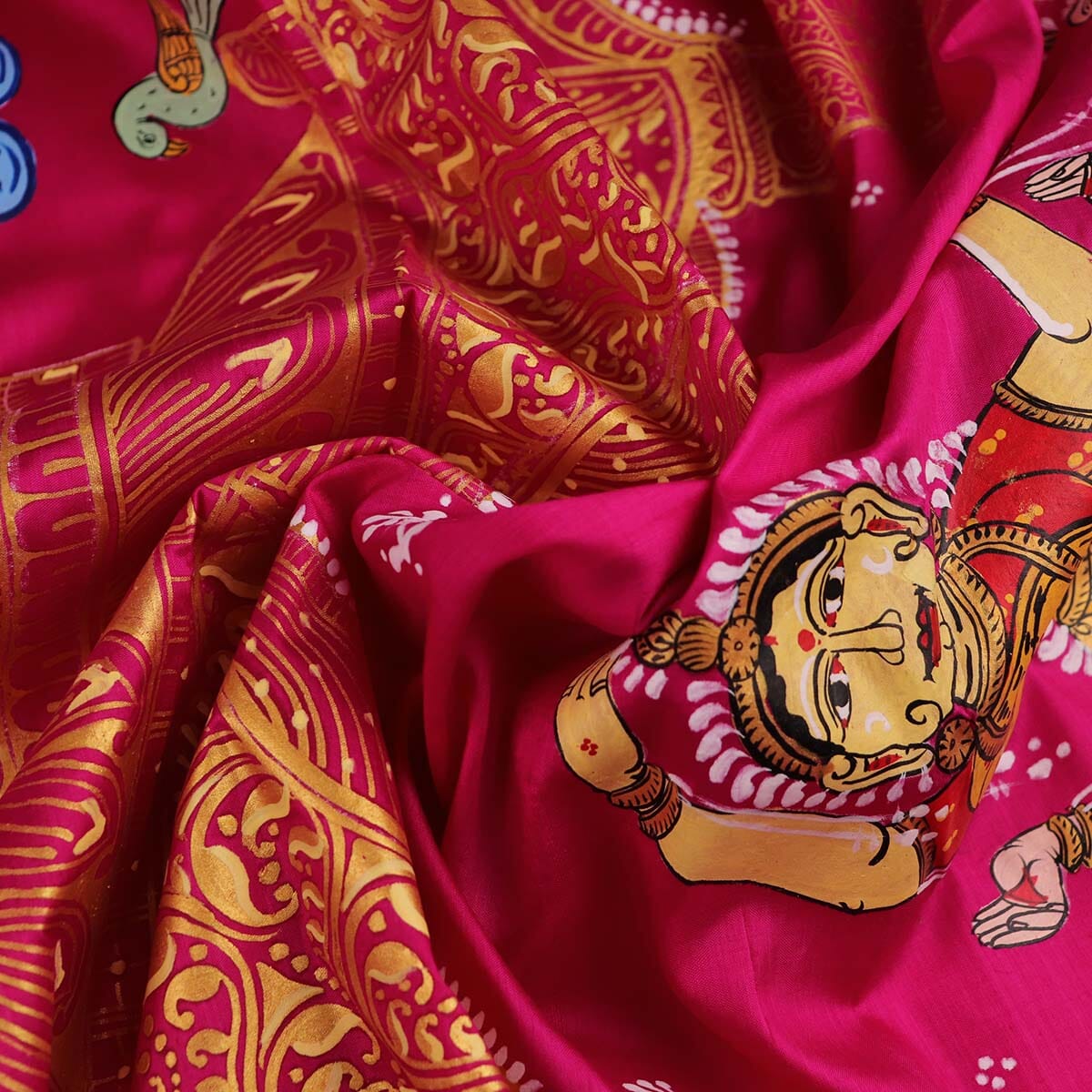 Handloom Patachitra Silk Saree Handloom Saree_Pattachitra silk Priyadarshini Handloom 