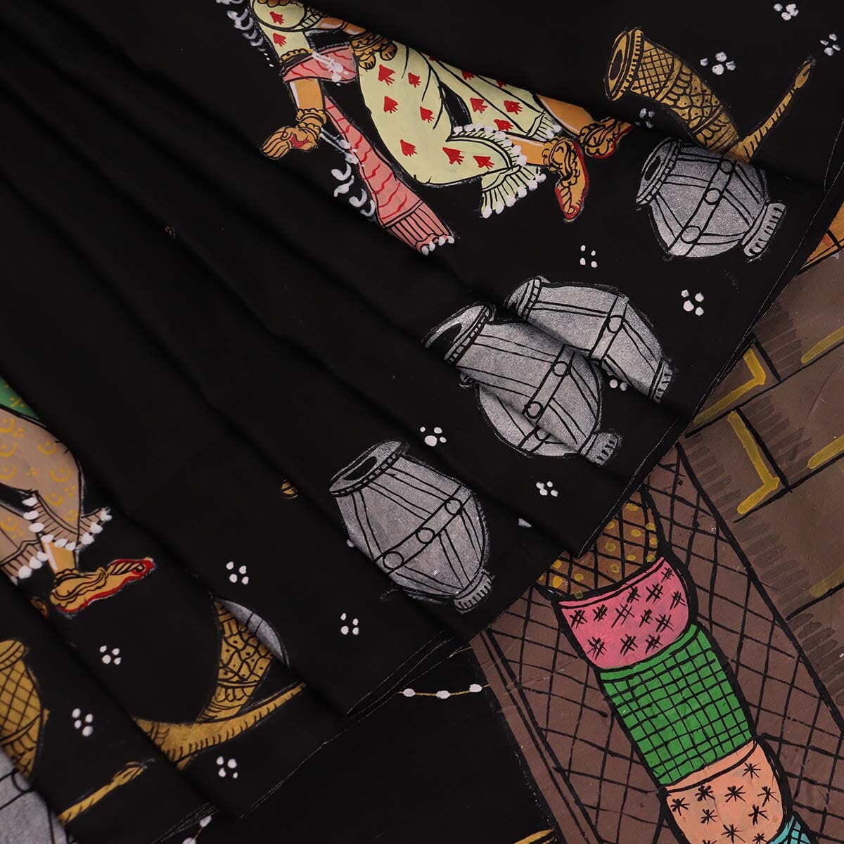 Priyadarshini Handloom - Pattachitra Silk Saree, Handloom Silk Saree, Hand-Painted Saree, Odisha Handloom, Indian Ethnic Wear, Women's Clothing.