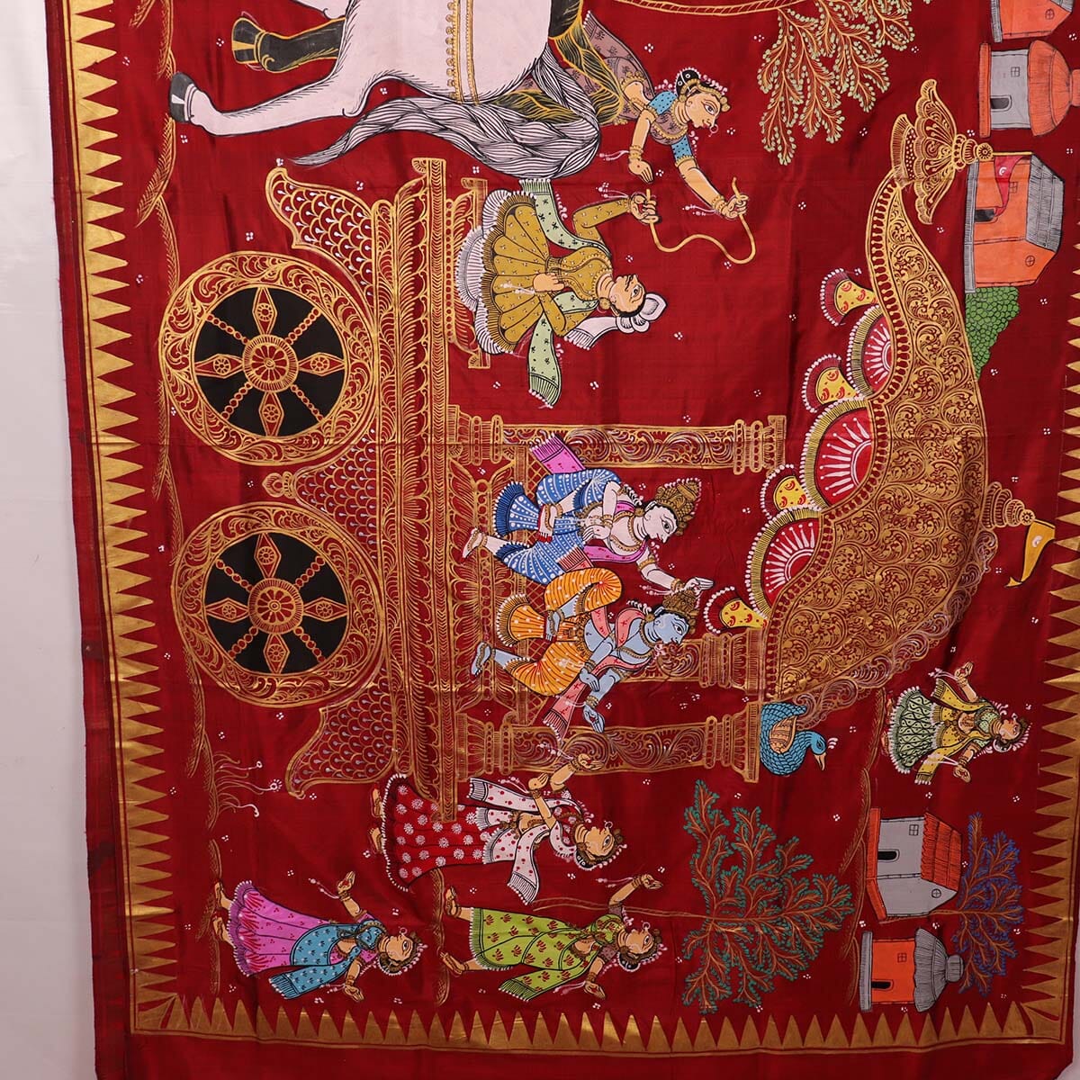 Handloom Patachitra Silk Saree Handloom Saree_Pattachitra silk Priyadarshini Handloom 