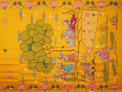 Handloom Patachitra Silk Saree Handloom Saree_Pattachitra silk Priyadarshini Handloom 