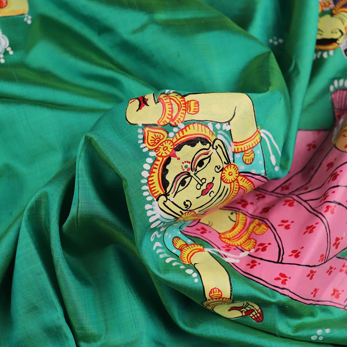 Handloom Patachitra Silk Saree Handloom Saree_Pattachitra silk Priyadarshini Handloom 
