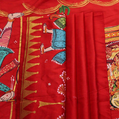 Handloom Patachitra Silk Saree Handloom Saree_Pattachitra silk Priyadarshini Handloom 