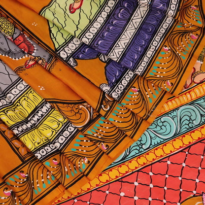 Handloom Patachitra Silk Saree Handloom Saree_Pattachitra silk Priyadarshini Handloom 